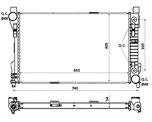 Радиатор, охлаждение двигателя NRF