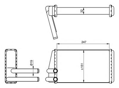 Теплообменник, отопление салона NRF 54267
