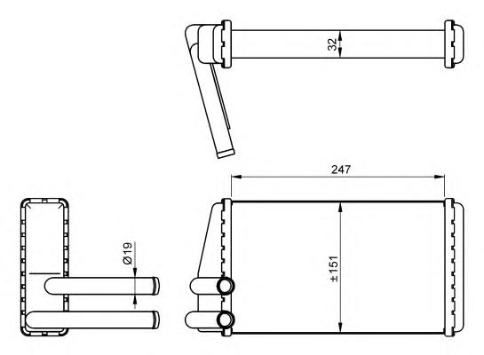 Теплообменник, отопление салона NRF