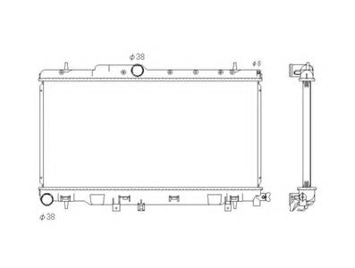 Радиатор, охлаждение двигателя NRF 53823