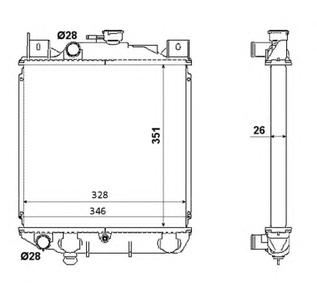 Радиатор, охлаждение двигателя NRF 53350