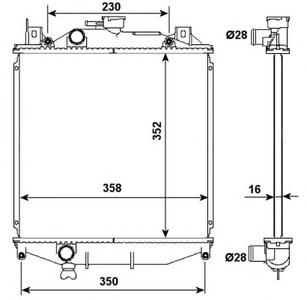Радиатор, охлаждение двигателя NRF 507644