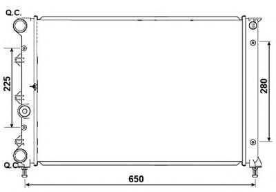 Радиатор, охлаждение двигателя NRF 58305