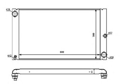 Радиатор, охлаждение двигателя NRF 53725