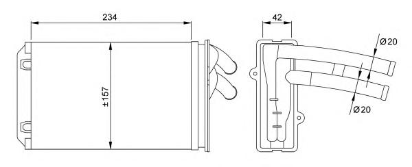 Теплообменник, отопление салона NRF