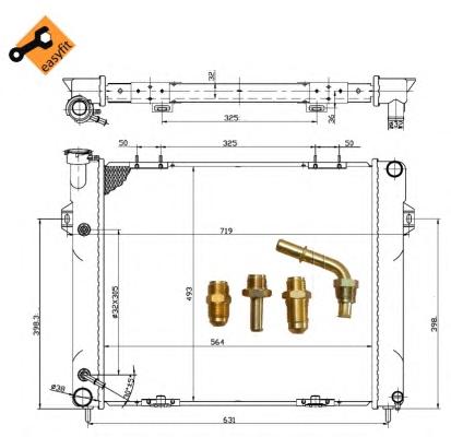 Радиатор, охлаждение двигателя NRF