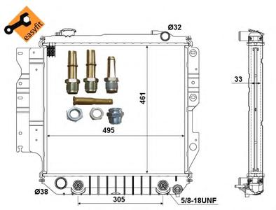Радиатор, охлаждение двигателя NRF 50315