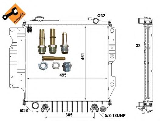 Радиатор, охлаждение двигателя NRF