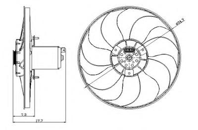 Вентилятор, охлаждение двигателя NRF 47404