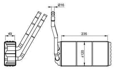 Теплообменник, отопление салона NRF 54264