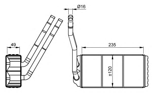 Теплообменник, отопление салона NRF