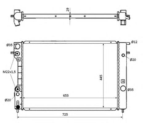 Радиатор, охлаждение двигателя NRF
