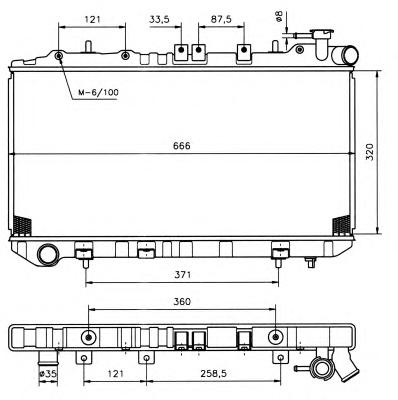 Радиатор, охлаждение двигателя NRF