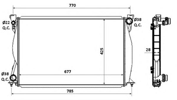 Радиатор, охлаждение двигателя NRF