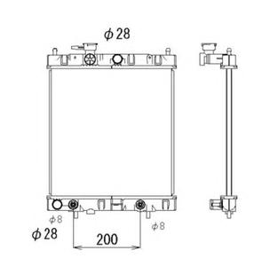 Радиатор, охлаждение двигателя NRF 53510