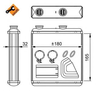 Теплообменник, отопление салона NRF 54298