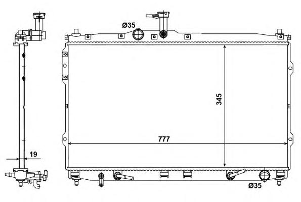 Радиатор, охлаждение двигателя NRF