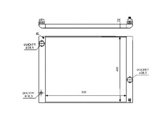 Радиатор, охлаждение двигателя NRF