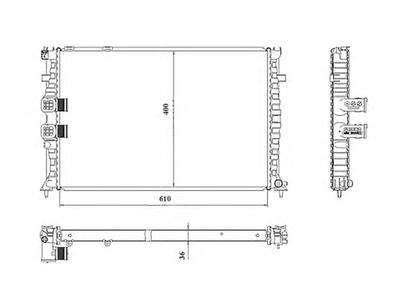 Радиатор, охлаждение двигателя NRF 50468