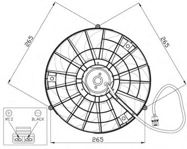 Вентилятор, охлаждение двигателя NRF 47483