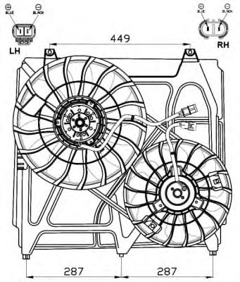 Вентилятор, охлаждение двигателя NRF