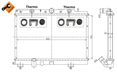 Радиатор, охлаждение двигателя NRF 55307