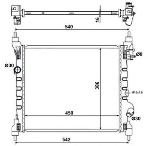 Радиатор, охлаждение двигателя NRF 53195