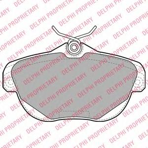 Комплект тормозных колодок, дисковый тормоз DELPHI
