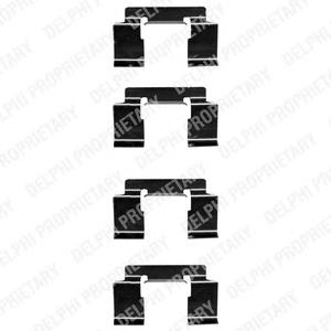 Комплектующие, колодки дискового тормоза DELPHI