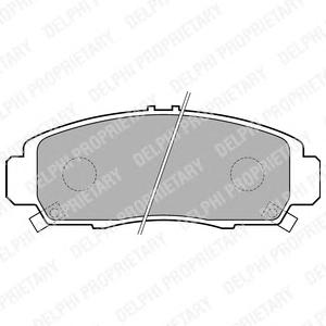 Комплект тормозных колодок, дисковый тормоз DELPHI