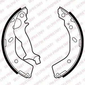 Комплект тормозных колодок DELPHI