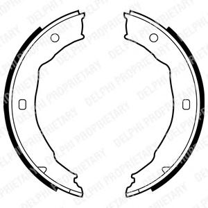 Комплект тормозных колодок, стояночная тормозная система DELPHI LS1881