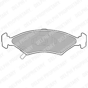 Комплект тормозных колодок, дисковый тормоз DELPHI LP1630