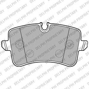 Комплект тормозных колодок, дисковый тормоз DELPHI