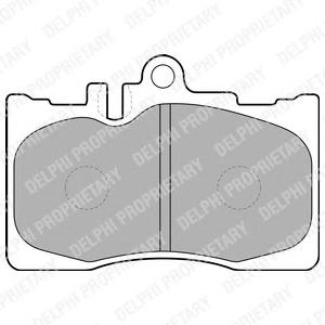 Комплект тормозных колодок, дисковый тормоз DELPHI LP1689