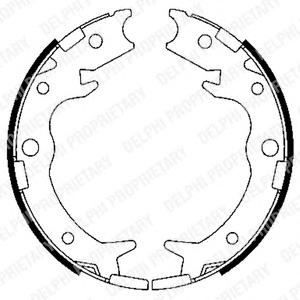 Комплект тормозных колодок, стояночная тормозная система DELPHI