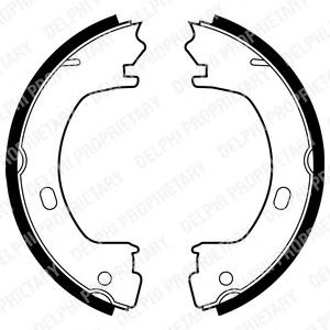 Комплект тормозных колодок, стояночная тормозная система DELPHI LS1960