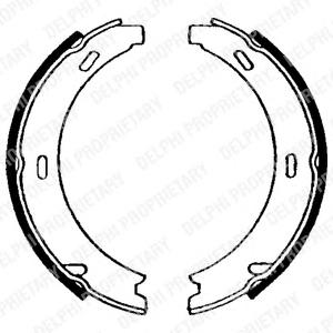 Комплект тормозных колодок, стояночная тормозная система DELPHI