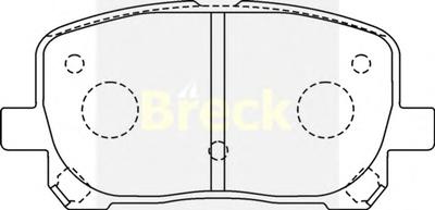 Комплект тормозных колодок, дисковый тормоз BRECK 238360070100