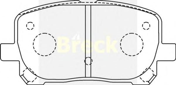Комплект тормозных колодок, дисковый тормоз BRECK