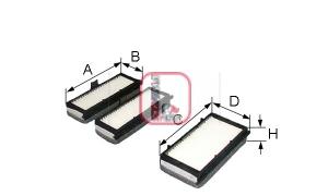 Фильтр, воздух во внутренном пространстве SOFIMA S3070C