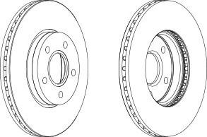 Тормозной диск FERODO DDF1222C1