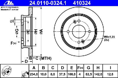 Тормозной диск ATE 24011003241
