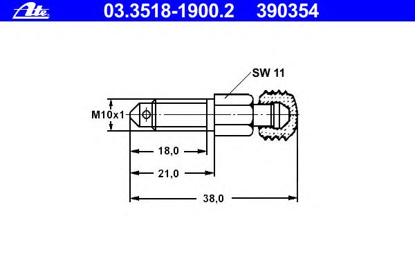 Болт воздушного клапана / вентиль ATE