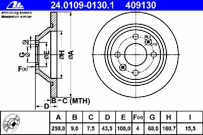 Тормозной диск ATE 24010901301