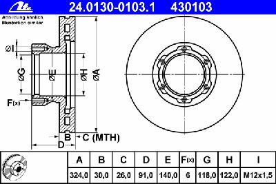 Тормозной диск ATE 24013001031