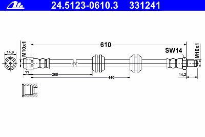 Тормозной шланг ATE 24512306103