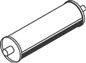 Средний глушитель выхлопных газов DINEX 50445