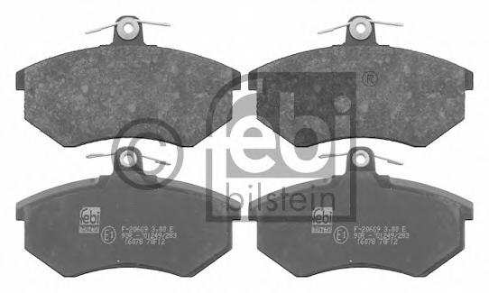 Комплект тормозных колодок, дисковый тормоз FEBI BILSTEIN