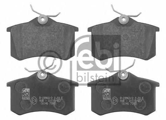 Комплект тормозных колодок, дисковый тормоз FEBI BILSTEIN